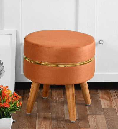 GOLDEN RING VELVETY OTTOMAN