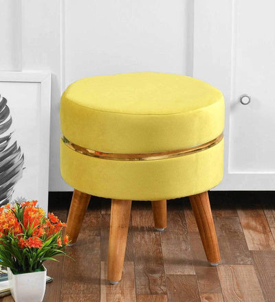 GOLDEN RING VELVETY OTTOMAN