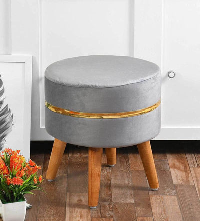 GOLDEN RING VELVETY OTTOMAN