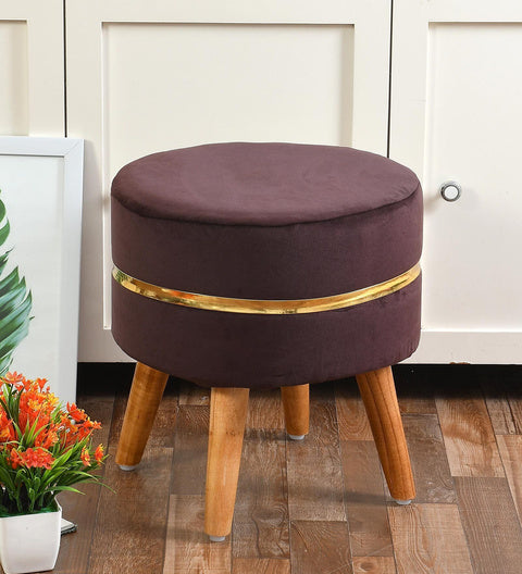 GOLDEN RING VELVETY OTTOMAN